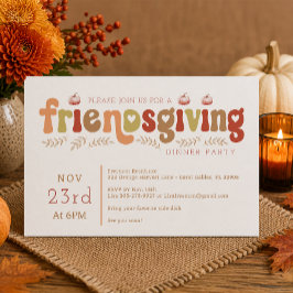 Invitación a la fiesta de cena de Friendsgiving Re