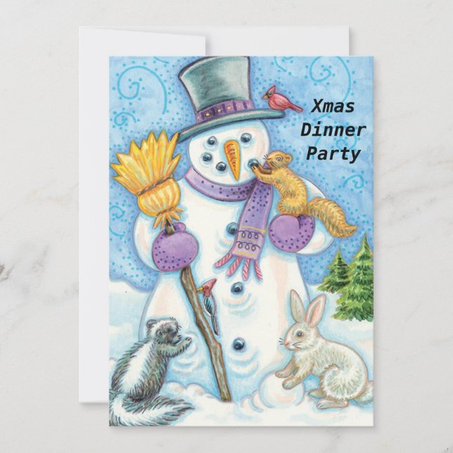 Invitación a la Fiesta de Cena de Navidad 2 (Anverso)