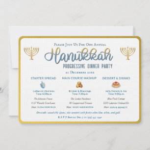 Invitación a la Fiesta de Cena Progresiva de Januc
