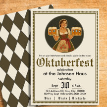 Invitación a la fiesta de cerveza alemana bávara d