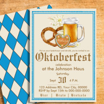 Invitación a la fiesta de cerveza alemana de Oktob