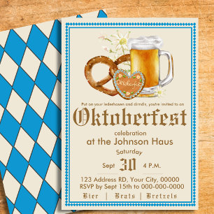 Invitación a la fiesta de cerveza alemana de Oktob
