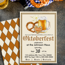 Invitación a la fiesta de cerveza alemana de Oktob