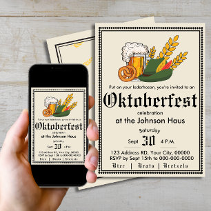 Invitación a la fiesta de cerveza alemana de Oktob