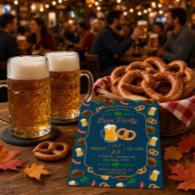 Invitación a la Fiesta de Cerveza Festiva Bávara