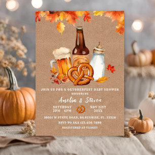 Invitación a la fiesta de cerveza y botellas de Oc