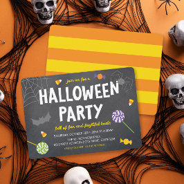 Invitación a la fiesta de Chalkboard Candy Hallowe