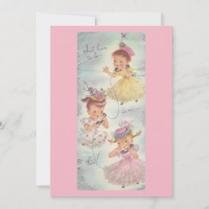 Invitación a la Fiesta de Chicas Vintage Adorables