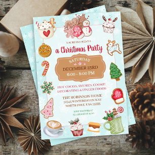 Invitación a la fiesta de chocolate caliente para