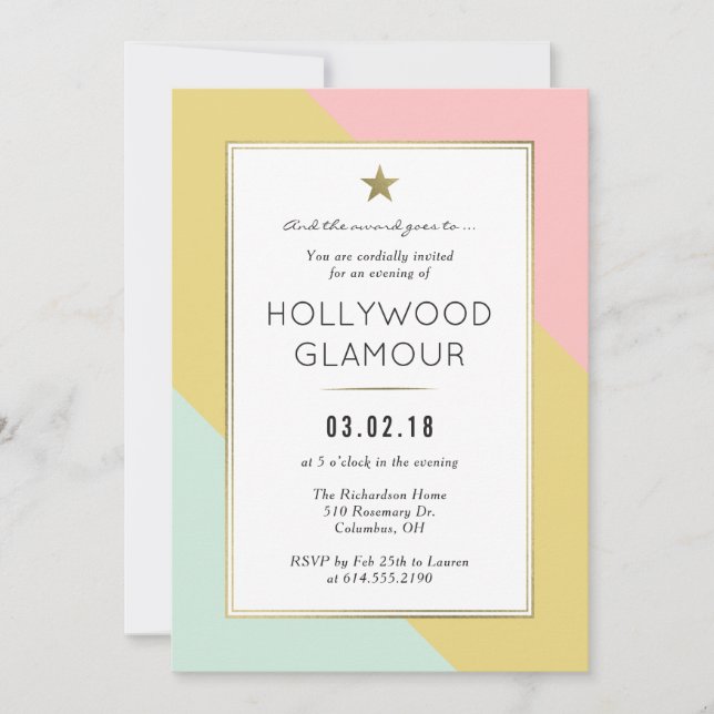 Invitación a la Fiesta de Cine Fiesta Óscar (Anverso)