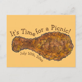Invitación a la fiesta de cocina de picnic de poll