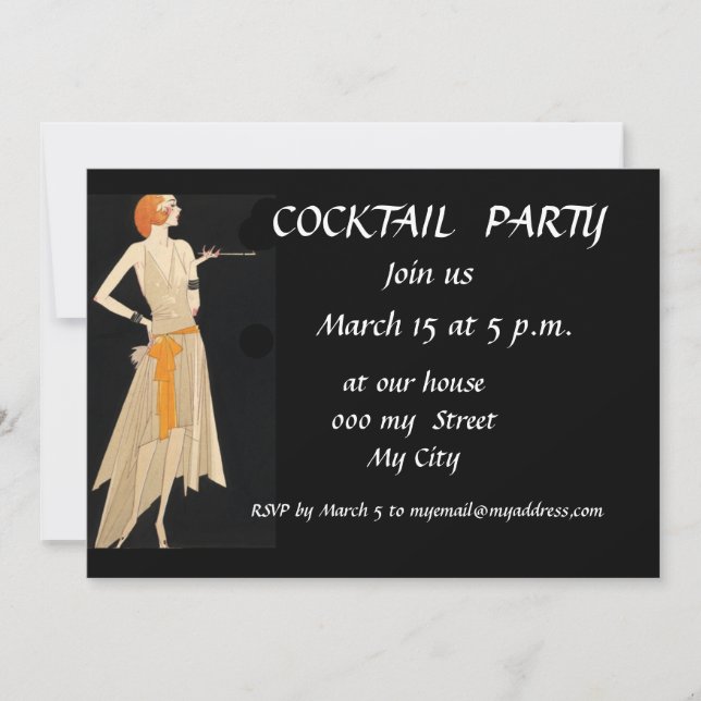 Invitación a la fiesta de cóctel (Anverso)
