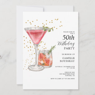 Invitación a la fiesta de cóctel de cumpleaños núm