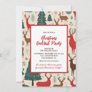 Invitación a la Fiesta de Cóctel de Navidad
