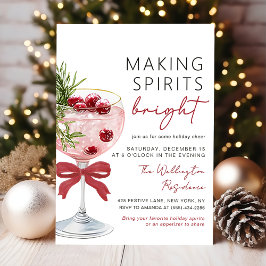 Invitación a la fiesta de cóctel de Navidad