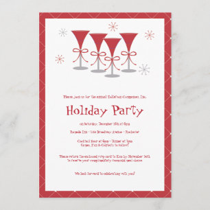 Invitación a la fiesta de cóctel de Navidad con al