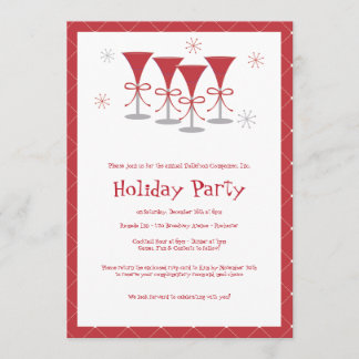 Invitación a la fiesta de cóctel de Navidad con al