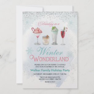 Invitación a la fiesta de cóctel de Navidad en vac
