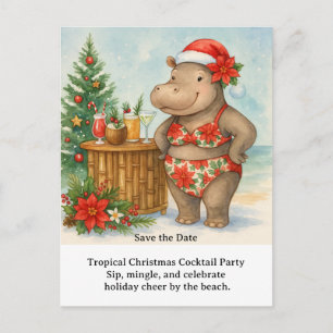 Invitación a la Fiesta de Cóctel Navideño Tropical
