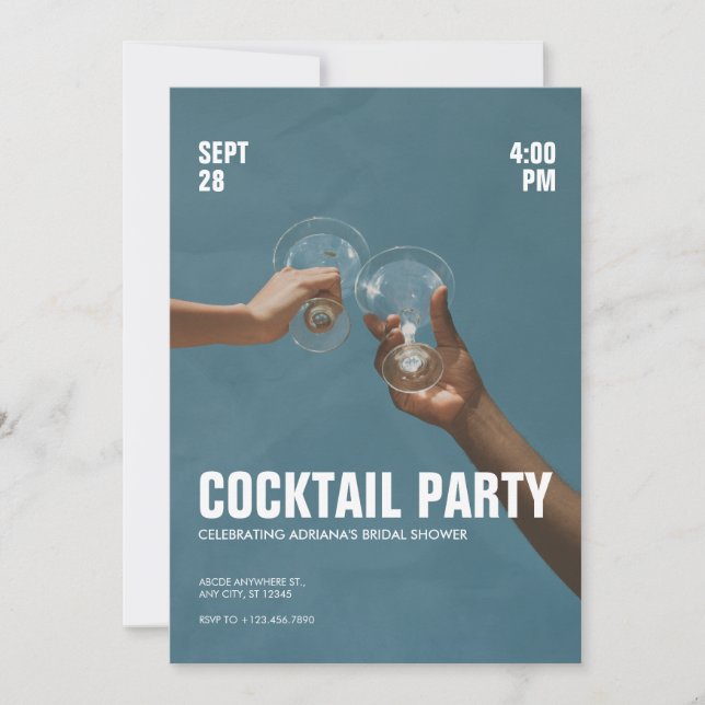 Invitación a la fiesta de cócteles (Anverso)