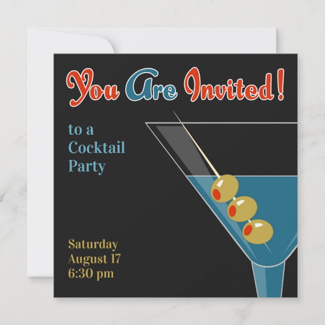 Invitación a la fiesta de cócteles (Anverso)