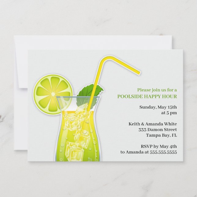 Invitación a la fiesta de cócteles (Anverso)