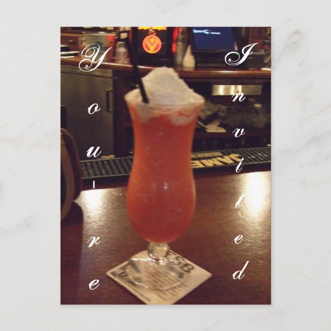 Invitación a la fiesta de cócteles Daiquiri (Anverso)