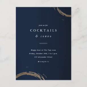 Invitación a la fiesta de cócteles de anillos de o