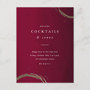 Invitación a la fiesta de cócteles de anillos de o