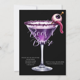 Invitación a la fiesta de cócteles de Boos y Booze
