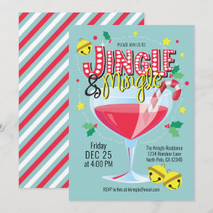Invitación a la fiesta de cócteles de feriado jing