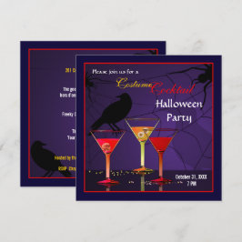 Invitación a la fiesta de cócteles de Halloween