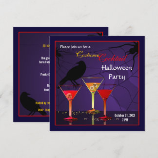 Invitación a la fiesta de cócteles de Halloween