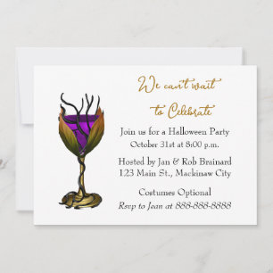 Invitación a la fiesta de cócteles de Halloween