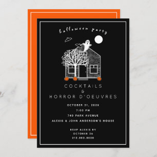 Invitación a la fiesta de cócteles de Halloween