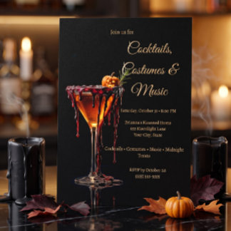 Invitación a la fiesta de cócteles de Halloween