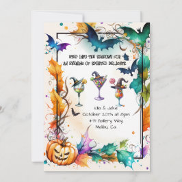 Invitación a la fiesta de cócteles de Halloween