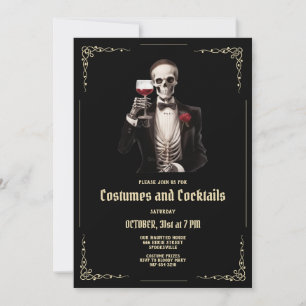 Invitación a la fiesta de cócteles de Halloween pa