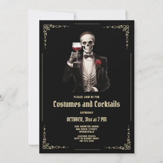 Invitación a la fiesta de cócteles de Halloween pa