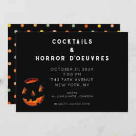 Invitación a la fiesta de cócteles de Halloween pa