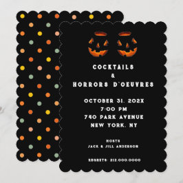 Invitación a la fiesta de cócteles de Halloween pa