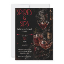 Invitación a la fiesta de cócteles de Halloween Sp
