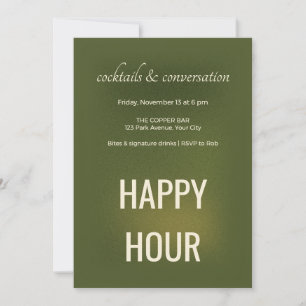Invitación a la fiesta de cócteles de Happy Hour c