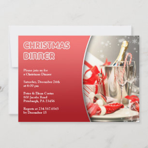 Invitación a la fiesta de cócteles de la cena de n