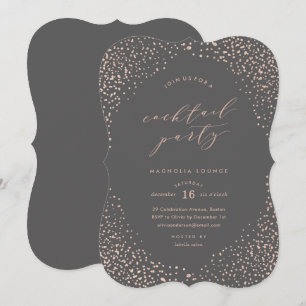 Invitación a la fiesta de cócteles de la nieve