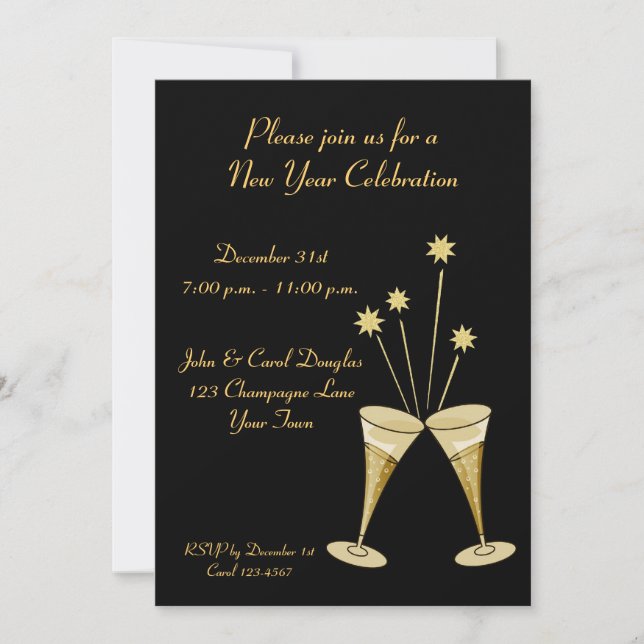 Invitación a la fiesta de cócteles de las Estrella (Anverso)
