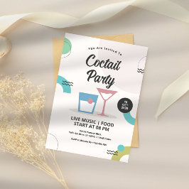 Invitación a la fiesta de cócteles de moda