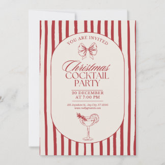 Invitación a la fiesta de cócteles de Navidad