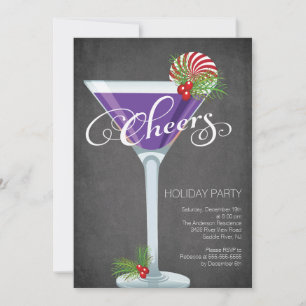 Invitación a la fiesta de cócteles de Navidad con