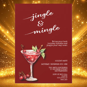 Invitación a la fiesta de cócteles de Navidades de